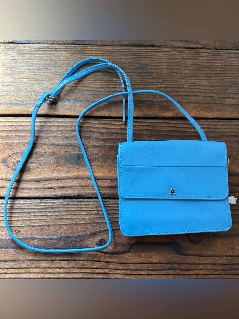 Hobo Jill Crossbody Wallet in Tranquil Blue